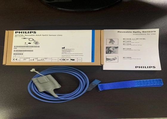 PHILIP M1191BL جهاز استشعار Spo2 للبالغين قابل لإعادة الاستخدام 3m D Head 8 Pins Ref 989803144381