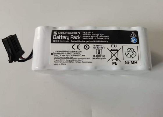 بطارية قابلة لإعادة الشحن 2800mAh Ni Mh بطارية 12v Nkb 301v Nihon Kohden