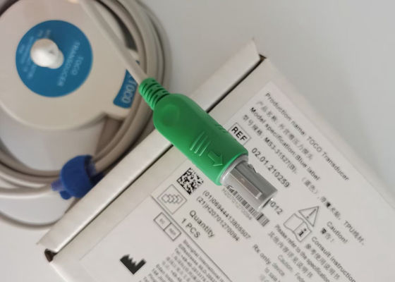 MS3-31527 Toco Transducer Probe 6 إبرة فتحة واحدة الشريط الأزرق الفيلكرو 2.5m الطول