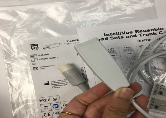 M1669A متداخلة قابلة لإعادة الاستخدام 3 كابل ECG الرصاص aAMI/IEC 2.7M مواد TPU