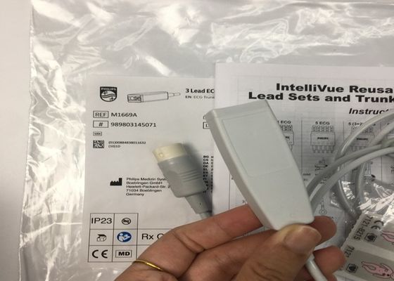 M1669A متداخلة قابلة لإعادة الاستخدام 3 كابل ECG الرصاص aAMI/IEC 2.7M مواد TPU