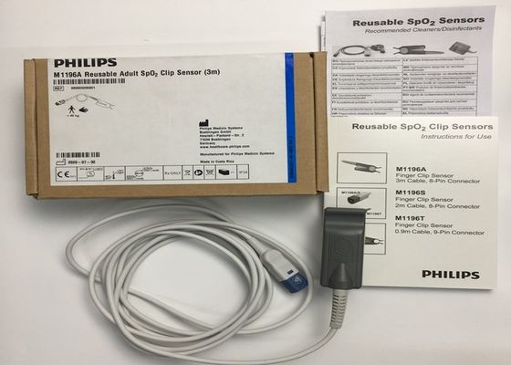 فليب M1196A أجزاء احتياطية لـ ECG ، جهاز استشعار مقاطع الأصابع 3M مع رابط 8 PIN