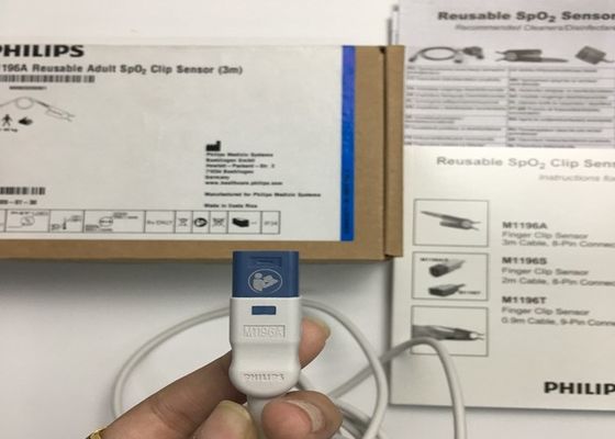 فليب M1196A أجزاء احتياطية لـ ECG ، جهاز استشعار مقاطع الأصابع 3M مع رابط 8 PIN