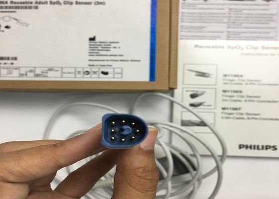 فليب M1196A أجزاء احتياطية لـ ECG ، جهاز استشعار مقاطع الأصابع 3M مع رابط 8 PIN