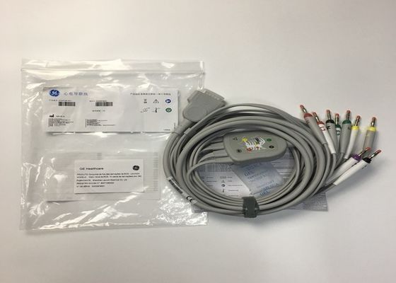 10 أجزاء احتياطية لجهاز ECG الرصاص كابل GE2104726-001 معيار الاتحاد الأوروبي