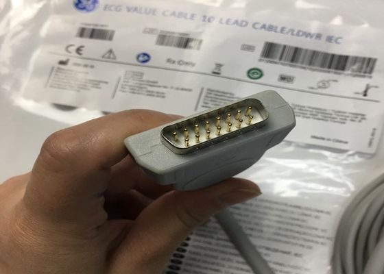 10 أجزاء احتياطية لجهاز ECG الرصاص كابل GE2104726-001 معيار الاتحاد الأوروبي