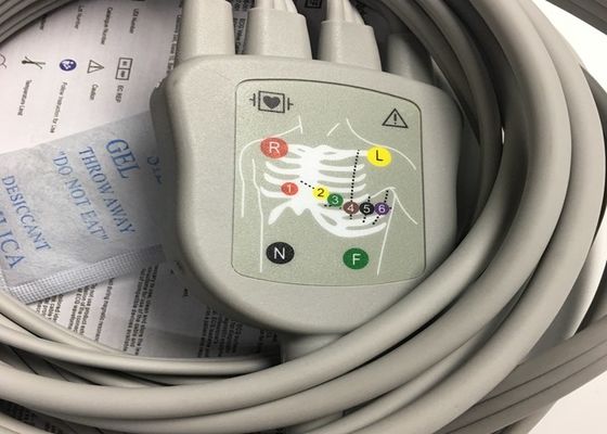 10 أجزاء احتياطية لجهاز ECG الرصاص كابل GE2104726-001 معيار الاتحاد الأوروبي