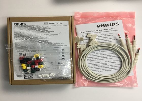 1M 12 الرصاص ECG أطراف الرصاص 989803151711 ل PHLIP TC30 TC50 TC70 مراقبة المريض