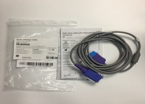 SpO2 واجهة المعدات الطبية قطع الغيار كابل 3M 10ft 2021406-001
