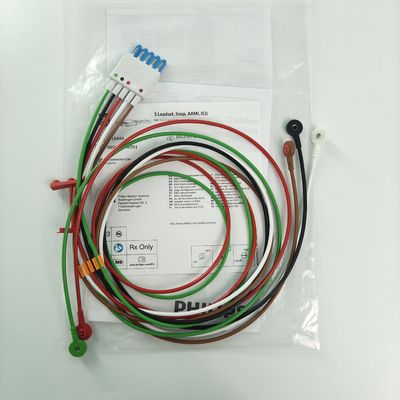 989803144991 مراقبة المرضى الملحقات PHILIP CBL 5 Leadset Snap AAMI ICU REF M1644A