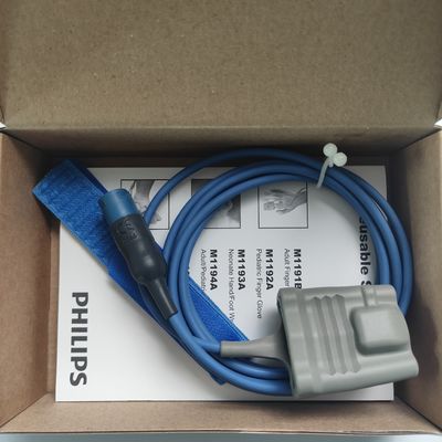 PHILIP الأصلي M1191B مستشعر SpO2 للبالغين قابل لإعادة الاستخدام (2m) REF:989803144371