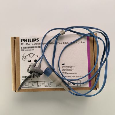 PHILIP الأصلي M1193A مستشعر SpO2 ليد / قدم حديثي الولادة قابل للإعادة (1.5M) REF: 989803103241
