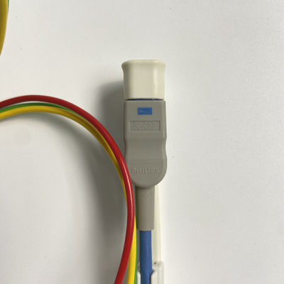 ثلاثة أدلة العصا القياسية الأوروبية مع وصلة الأكسجين في الدم ECG 3 رصاصة Grabber REF:989803171911