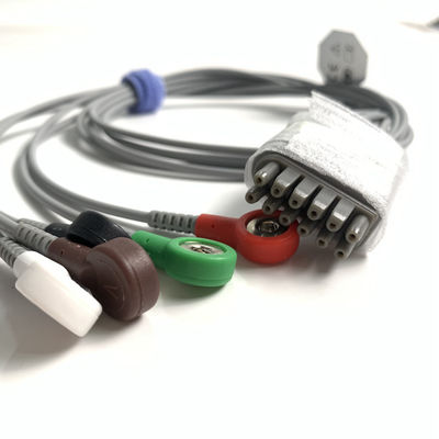 IT20 ECG Telemetry Lead EDAN 5-Lead Snap AHA قابل لإعادة الاستخدام REF: EL05DASY1
