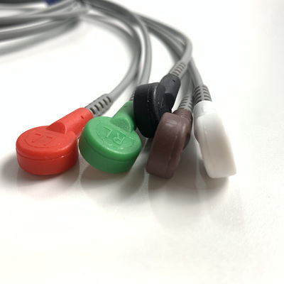 IT20 ECG Telemetry Lead EDAN 5-Lead Snap AHA قابل لإعادة الاستخدام REF: EL05DASY1