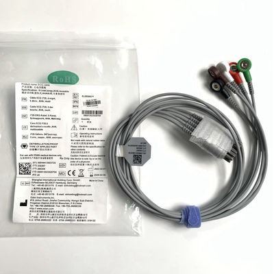 IT20 ECG Telemetry Lead EDAN 5-Lead Snap AHA قابل لإعادة الاستخدام REF: EL05DASY1