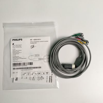 PHILIP أصل Efficia الكابل المشترك / 3-Leadset Grabber IEC. نهاية الجهاز جولة 12-Pin,REF: 989803160741