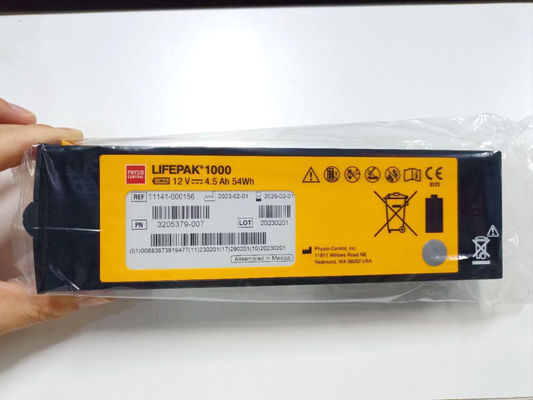 REF:1141-000156 بطاريات المعدات الطبية Medtronic LIFEPAK 1000 بطارية جهاز التهاب القلب 12V 4.5Ah 54Wh