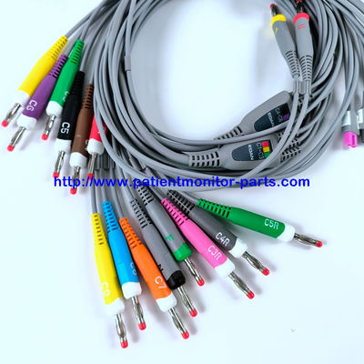 كابل EDAN ECG 18-Lead 4MM الموز IEC قابلة لإعادة الاستخدام REF EL16DIB181 IPN 01.57.471394