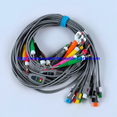 كابل EDAN ECG 18-Lead 4MM الموز IEC قابلة لإعادة الاستخدام REF EL16DIB181 IPN 01.57.471394