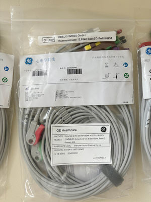 GE 2104749-001 -Conjunto 10 الرصاص ECG الأسلاك الرصاصية والكابل الجذعي،AHA