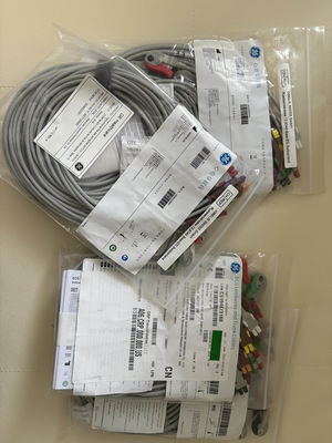 GE 2104749-001 -Conjunto 10 الرصاص ECG الأسلاك الرصاصية والكابل الجذعي،AHA