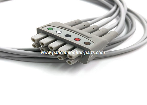 عدة وصلات ECG Leadwire المجموعة ، 5 رصاصة المقبض AHA 74CM / 29IN PN 412681-001