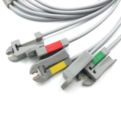 GE Ref:412681-003 مجموعة الحبال الرئيسيّة لـ ECG متعدّدة الروابط ،5 - Lead,Grabber ،IEC 74 CM /29 IN