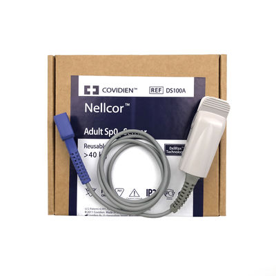 NELLOR REF DS100A مستشعر SpO2 للبالغين قابل لإعادة الاستخدام أكثر من 40 كيلوغرام تكنولوجيا OxiMax