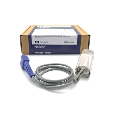 NELLOR REF DS100A مستشعر SpO2 للبالغين قابل لإعادة الاستخدام أكثر من 40 كيلوغرام تكنولوجيا OxiMax