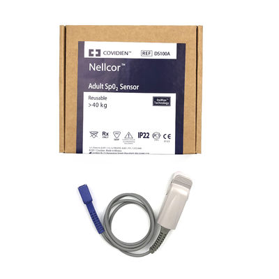 NELLOR REF DS100A مستشعر SpO2 للبالغين قابل لإعادة الاستخدام أكثر من 40 كيلوغرام تكنولوجيا OxiMax
