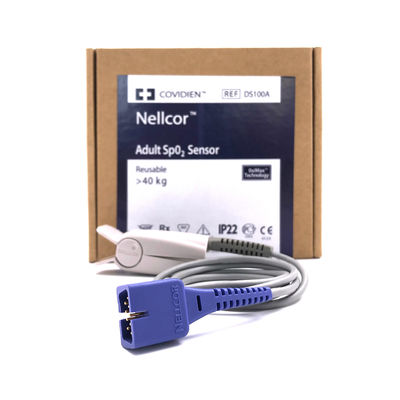 NELLOR REF DS100A مستشعر SpO2 للبالغين قابل لإعادة الاستخدام أكثر من 40 كيلوغرام تكنولوجيا OxiMax