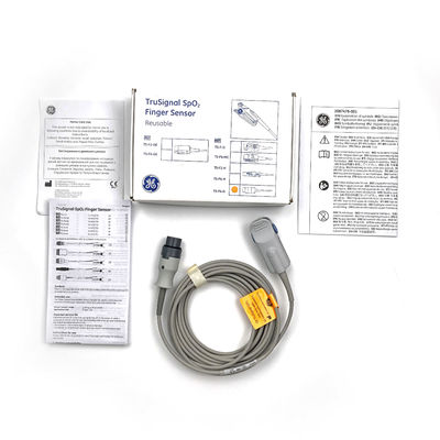 جهاز استشعار أصابع GE TS-F4-N TruSignal SpO2 قابل لإعادة الاستخدام