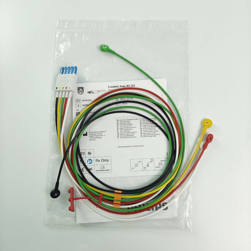 ملحقات رصد المرضى الأصلية CBL 5 Leadset Snap IEC ICU REF M1645A 989803145001