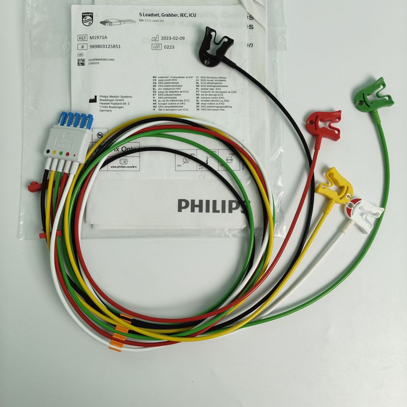 PHILIP مراقبة المريض الأجهزة الطبية المستهلكات CBL 5 Leadset Grabber IEC ICU REF M1971A 989803125851
