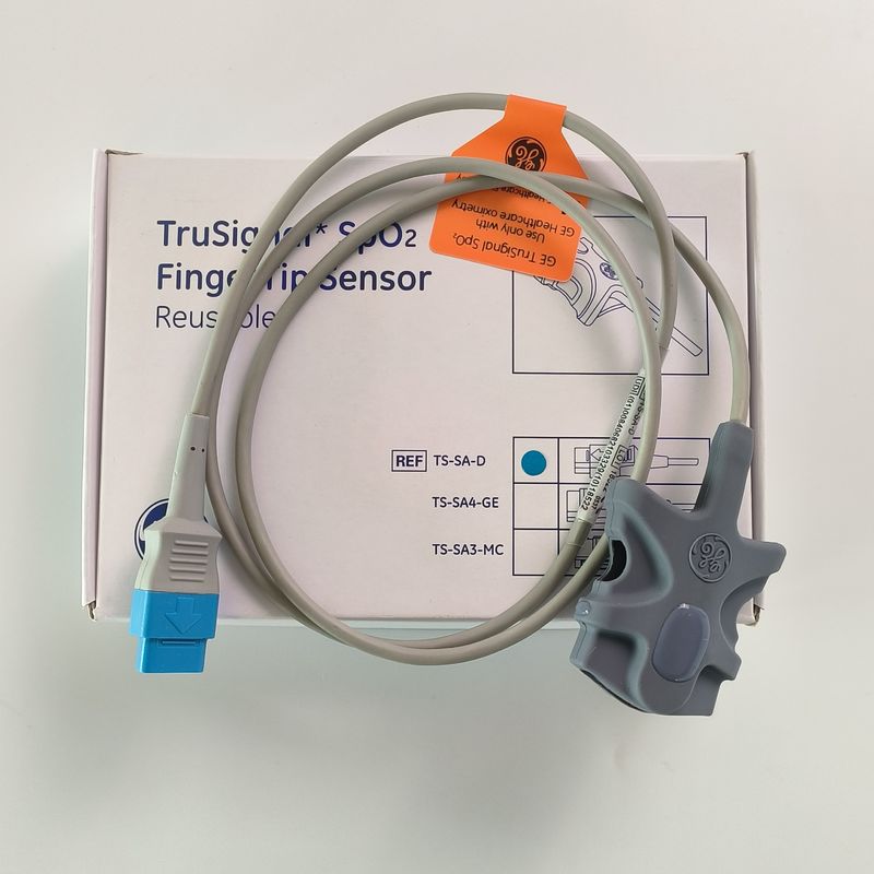 ج.إي أصلي Datex-Ohmeda TruSignal SpO2 جهاز استشعار إصبع REF قابل لإعادة الاستخدام: TS-SA-D
