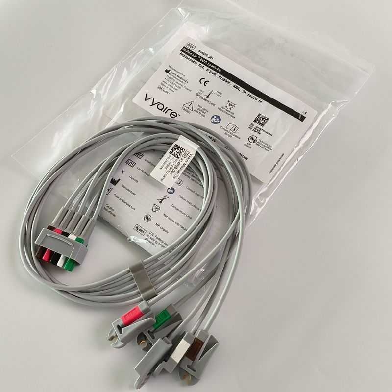 مجموعة قابلة للاستبدال متعددة الروابط ECG Leadwire 5-Lead Grabber AHA 74cm/29in. REF: 414556-001