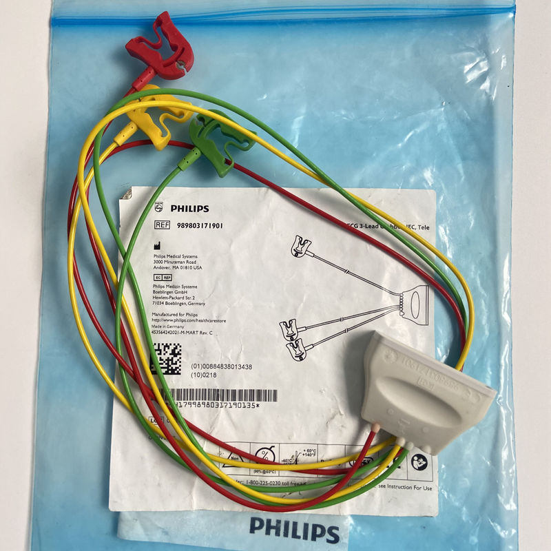 تقييم النطاق الثلاثي الرئيسي القياس الأوروبي المقبض ECG 3-الرئيسي Grabber IEC Tele REF:989803171901