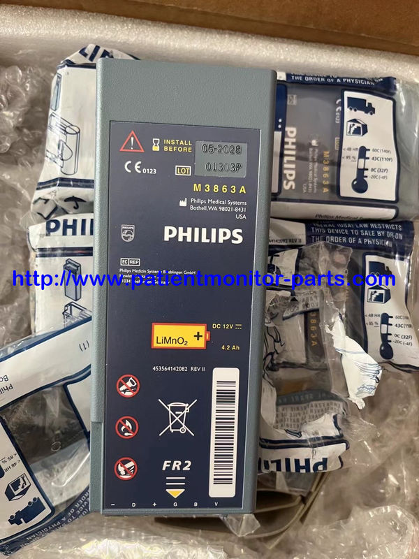 بطاريات الأجهزة الطبية الأصلية لـ M3863A DC 12V 4.2Ah لـ PHILIP FR2 AED