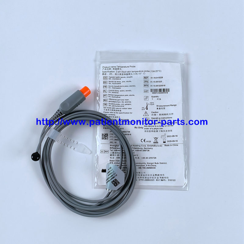 اختبار درجة حرارة البشرة البالغة (EDAN 2-Pin Adult Skin Temperature Probe) ((10/25°C) REF:01.05.040225 MPN:01.05.040225018
