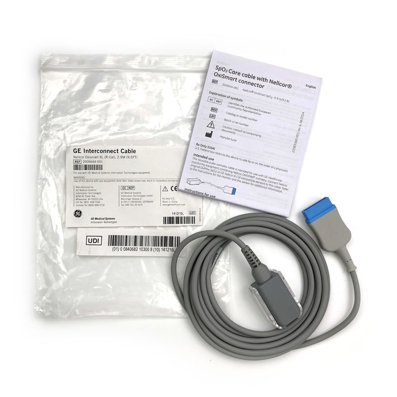 كابل رعاية SpO2 مع وصلة Nellcor® OxiSmart REF 2006644-001 Nellcor® OxiSmart SpO2 (2.9 M/9.5 Ft)